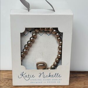 Katie Nickelle UK Sterling Silver Heart Bracelet NIB